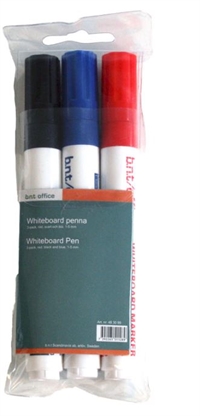 whiteboardmarker sæt sæt med 3 stk. , sort ,rød og blå